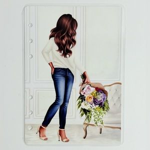 Personal Wide Size - Spring Theme Agenda Dashboard Girl Holding